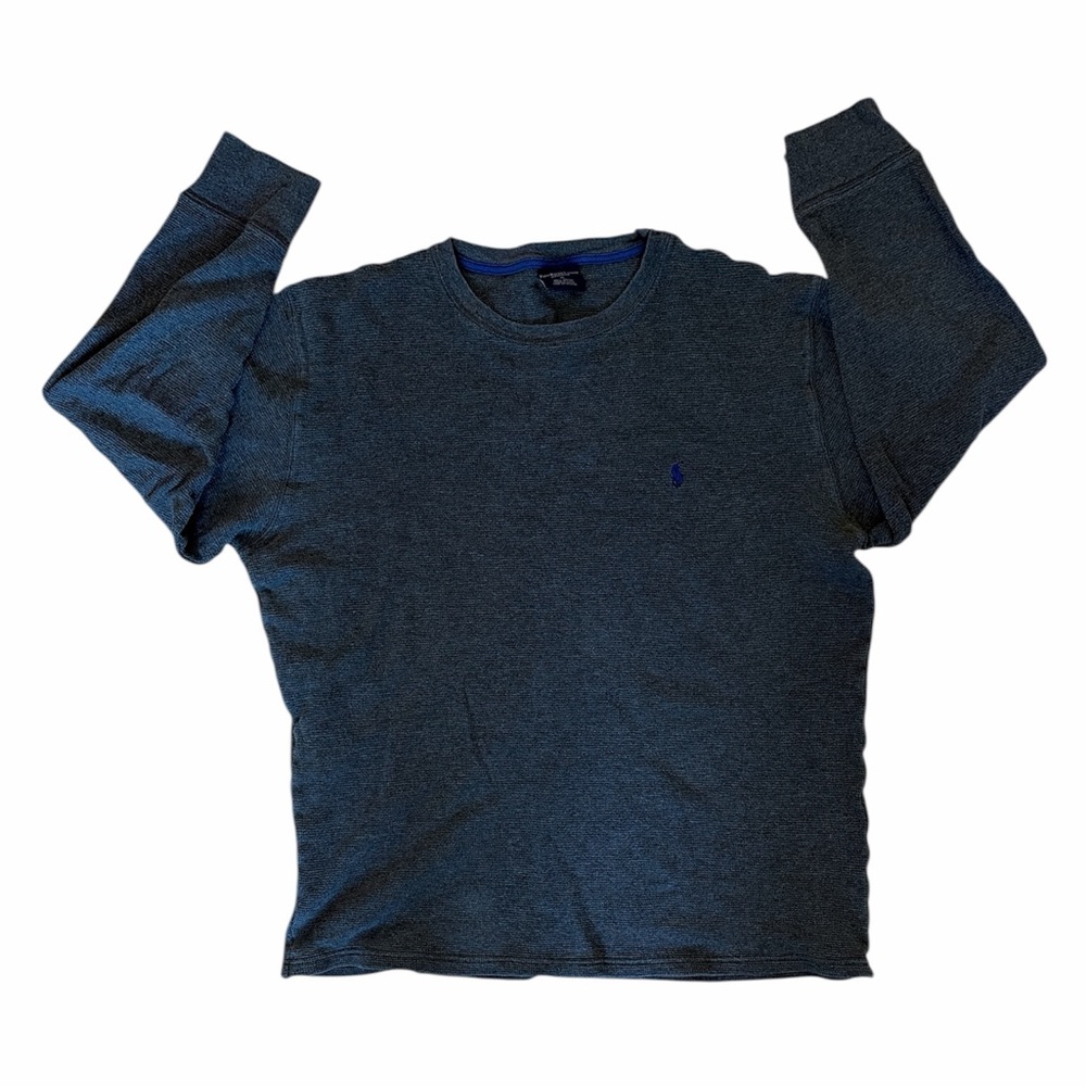 Polo Ralph Lauren Men's Long Sleeve Thermal Sleepwear Shirt Gray XL